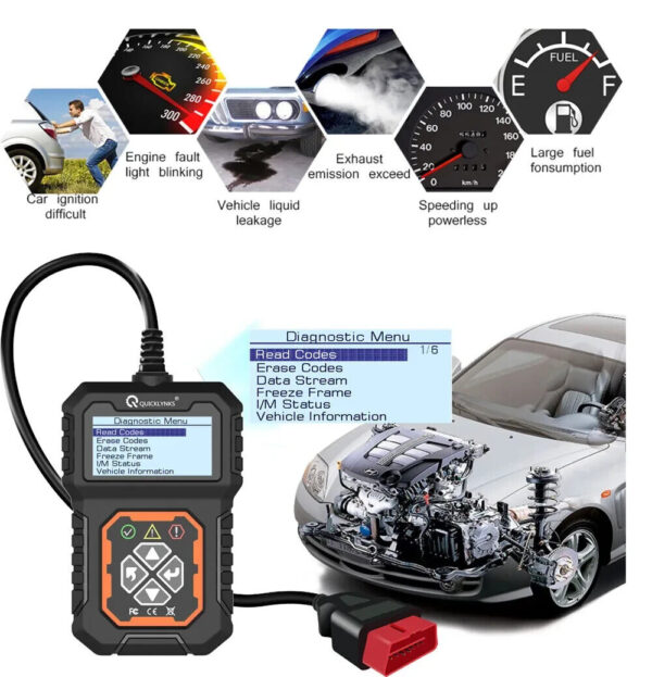 QUICKLYNKS T31 Car Full OBD2/EOBD Scanner Check Auto Engine System Diagnostic - Image 6