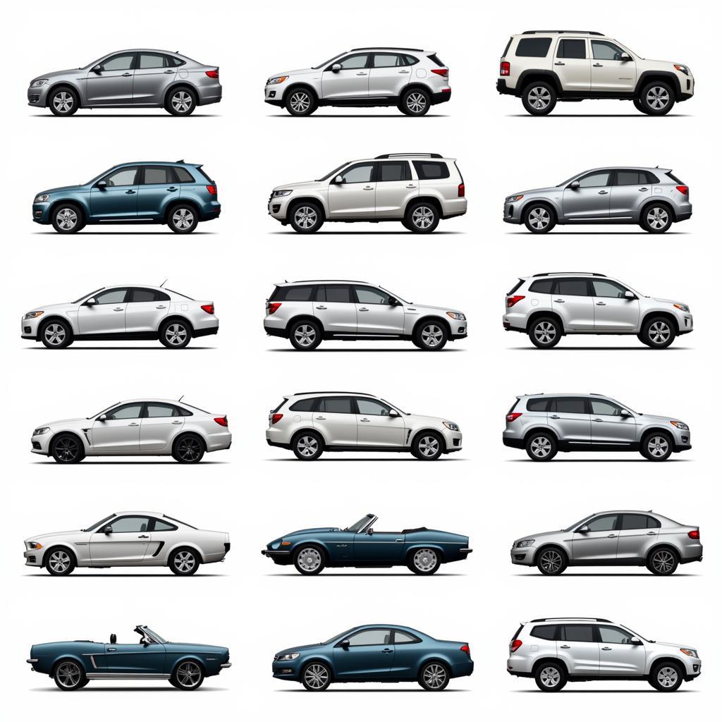 Realistic car clipart for presentations