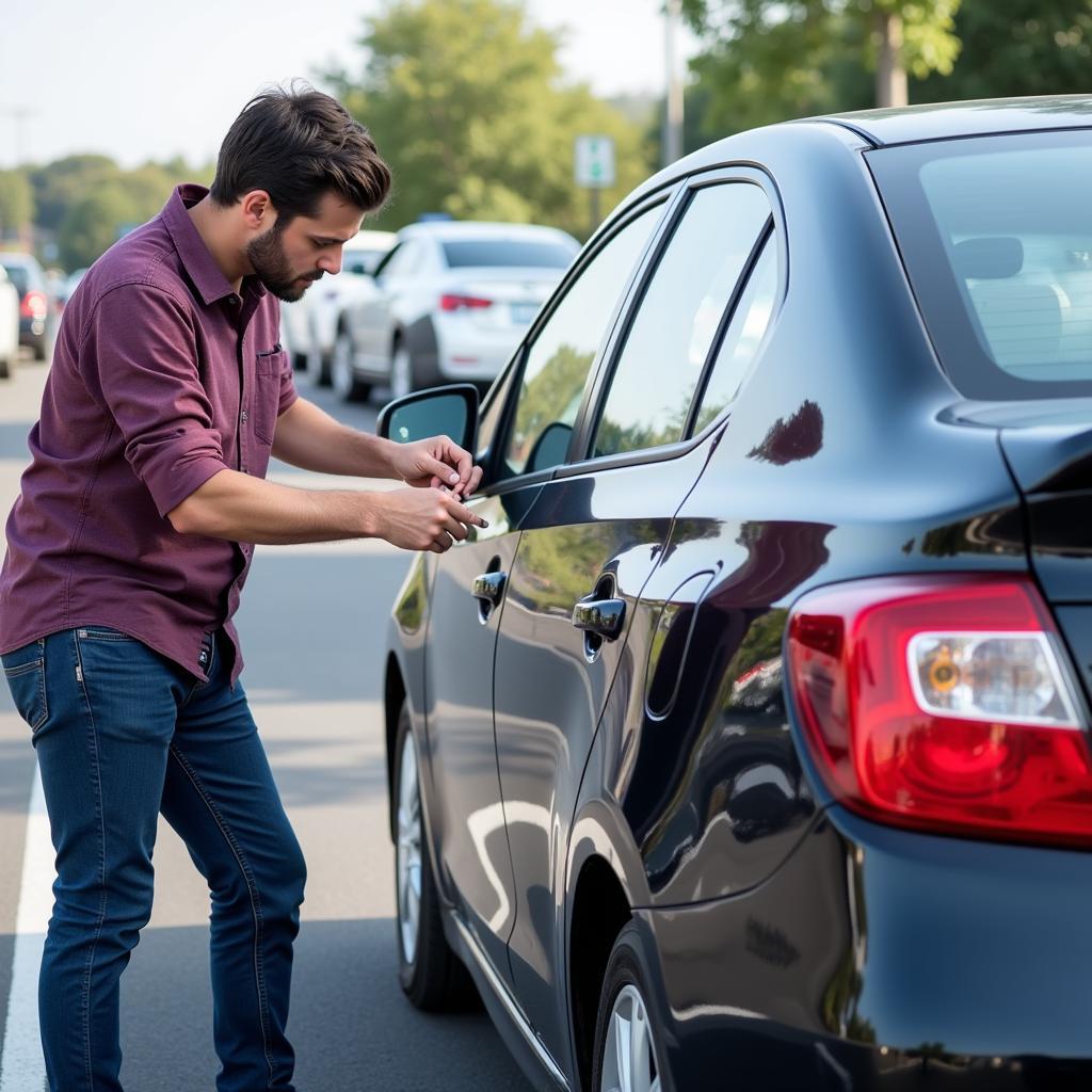 Inspecting a Rent a Car