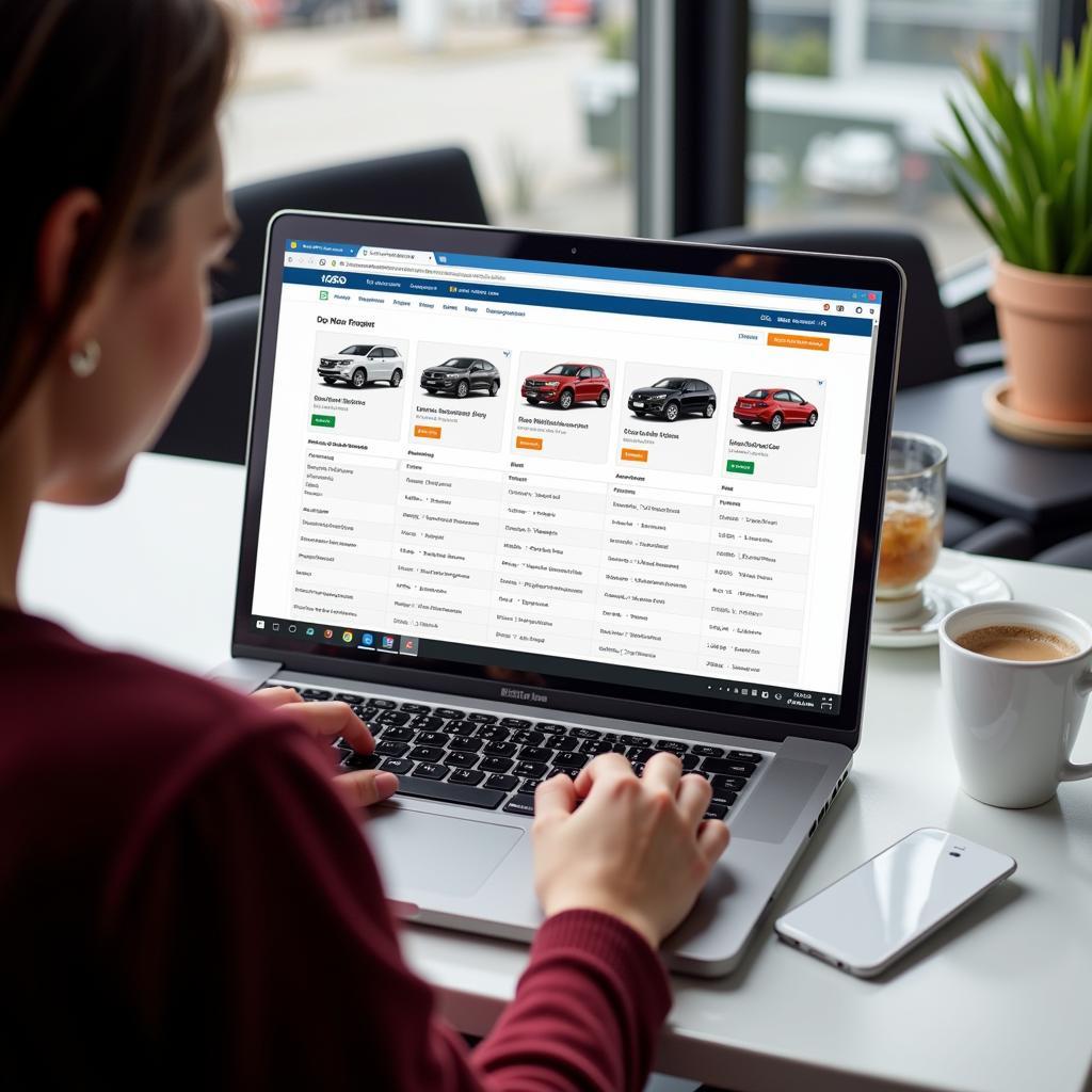 Researching Car Buying Options Online