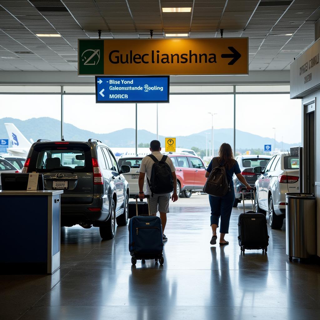 Picking up a rental car at San Juan Airport