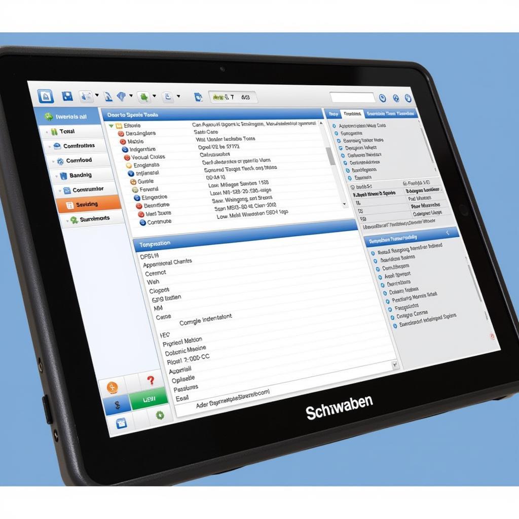 Schwaben Scan Tool Displaying Diagnostic Results