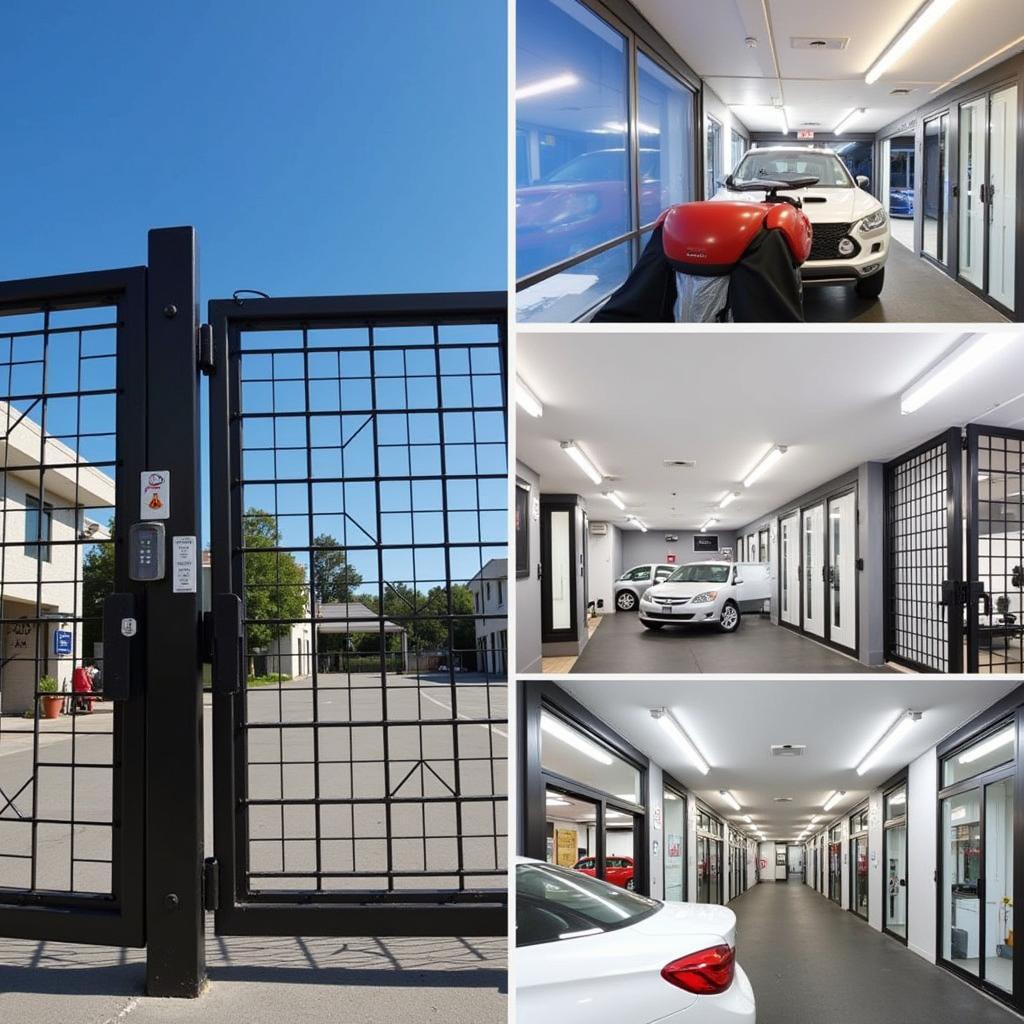 Secure Car Storage Facility with Gated Access and Surveillance