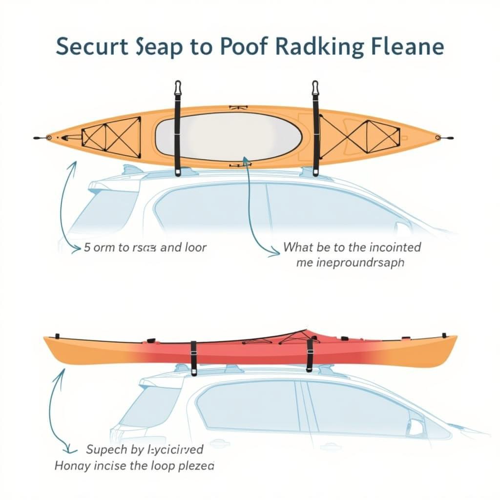 Securing a Kayak on J Hooks with Straps