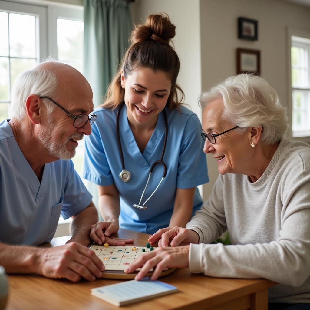 Senior Couple Receiving In-Home Respite Care