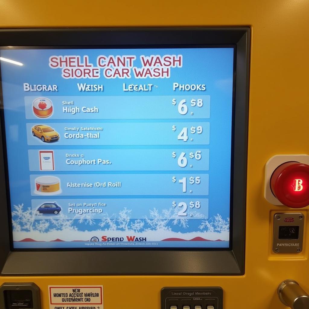 Shell Car Wash Payment Kiosk