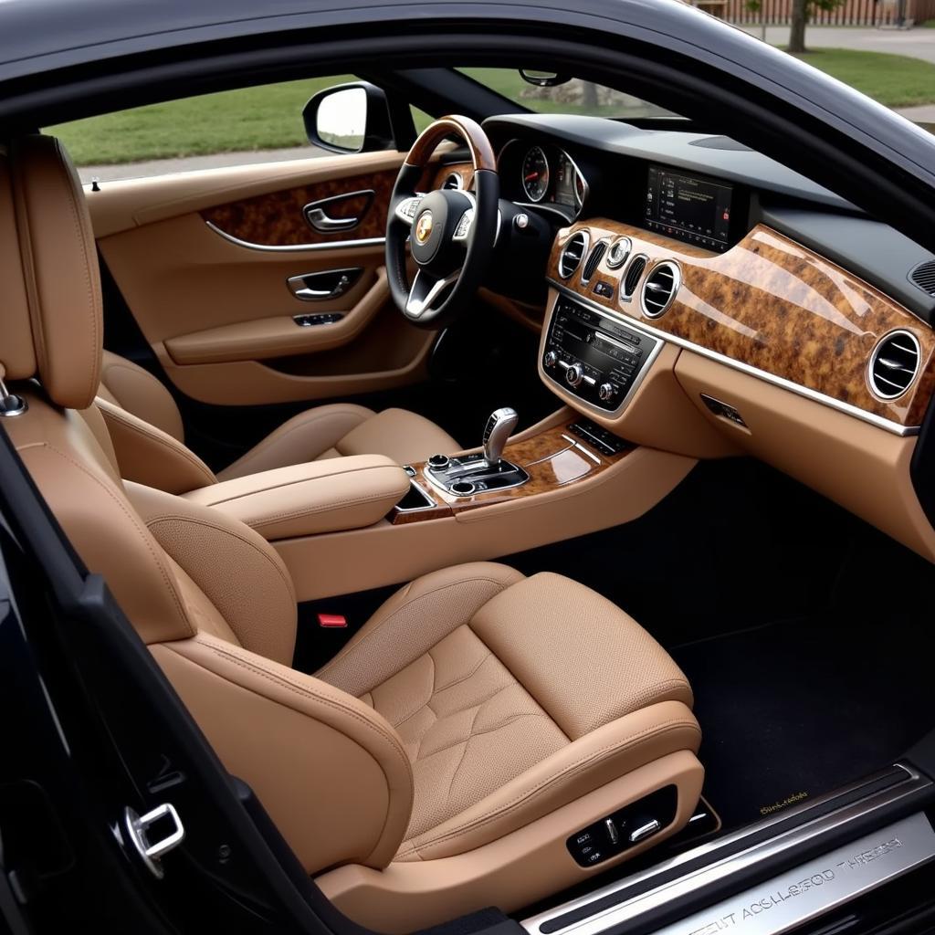 Luxury Interior of a Specialty Motor Car