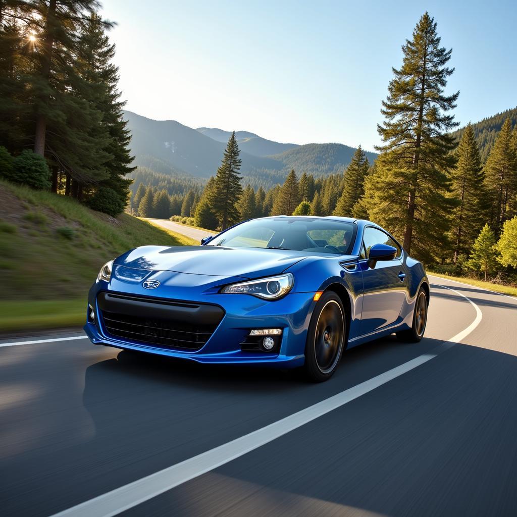 Subaru BRZ on a Winding Road