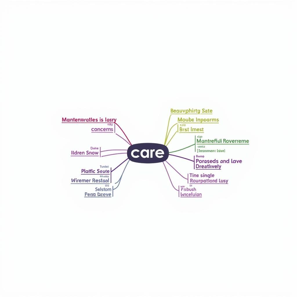 Synonyms for Care Mind Map