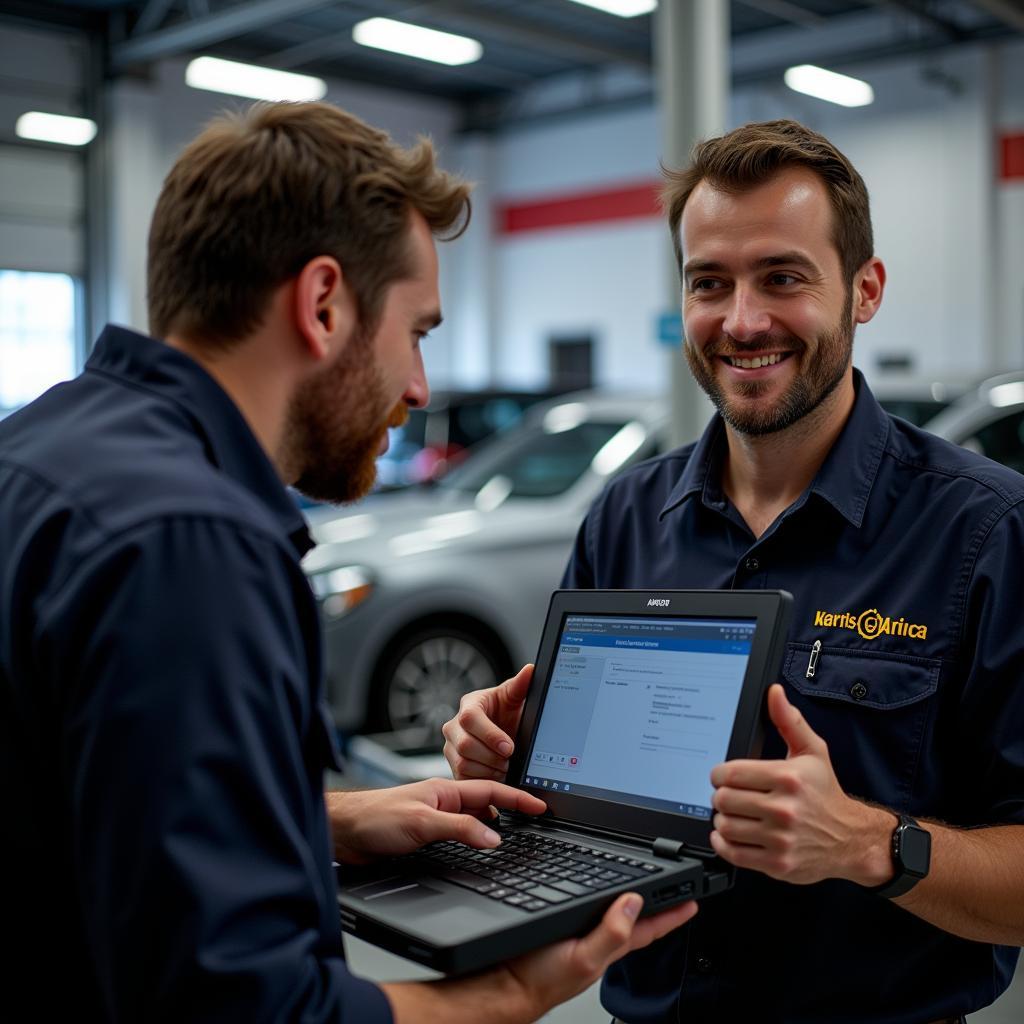 Technician Training on a Dealer Scanner in Saint Laurent des Autels