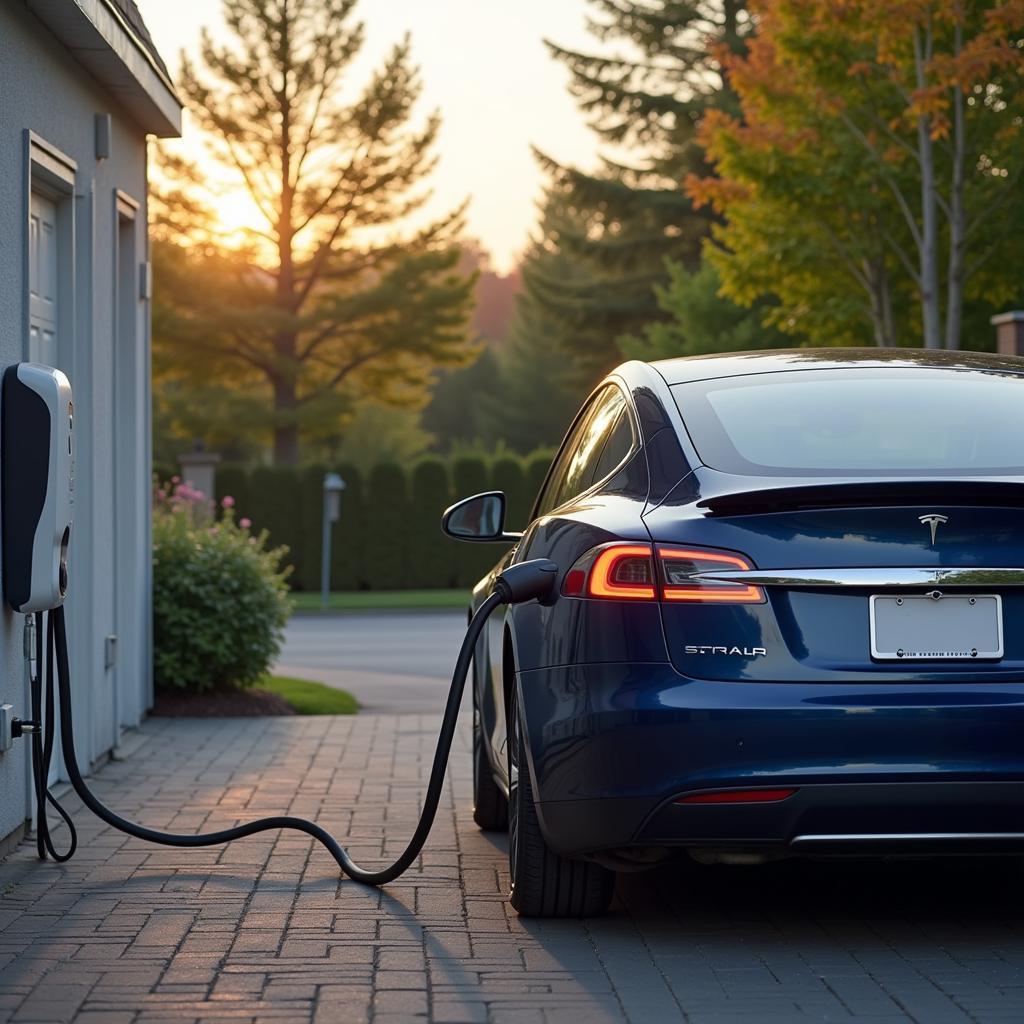 Tesla Model S Charging at Home