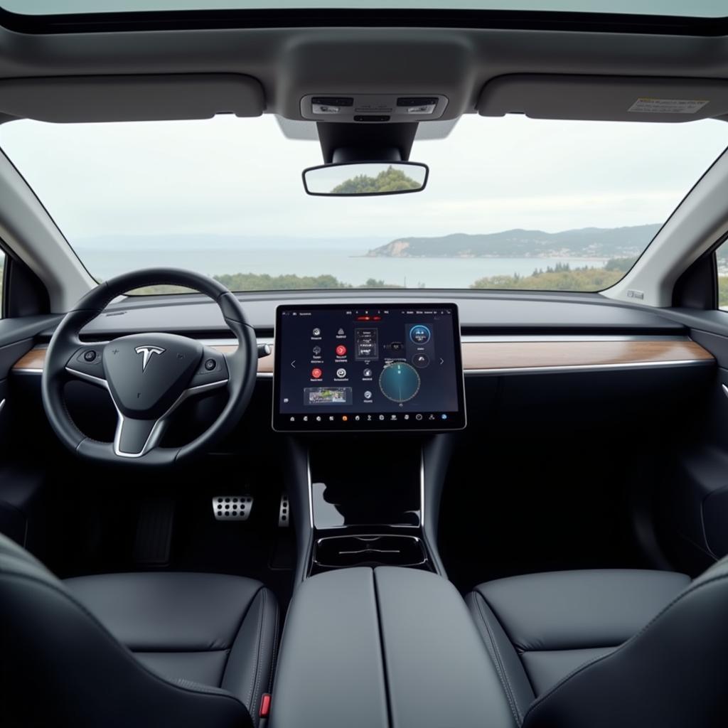 Tesla Model X Interior Dashboard Display