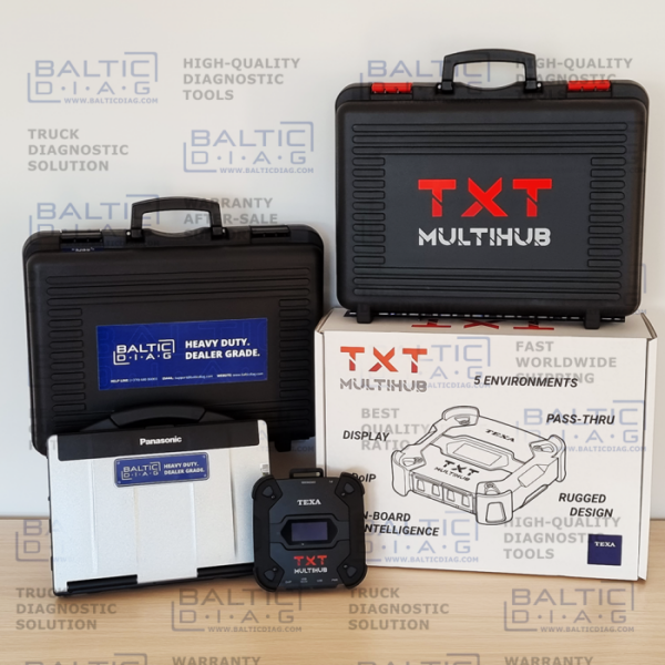 TEXA TRUCK DIAGNOSTICS TXT MULTIHUB SCANNER IDC5 WITH OBD2 CABLE AND LAPTOP - Image 2