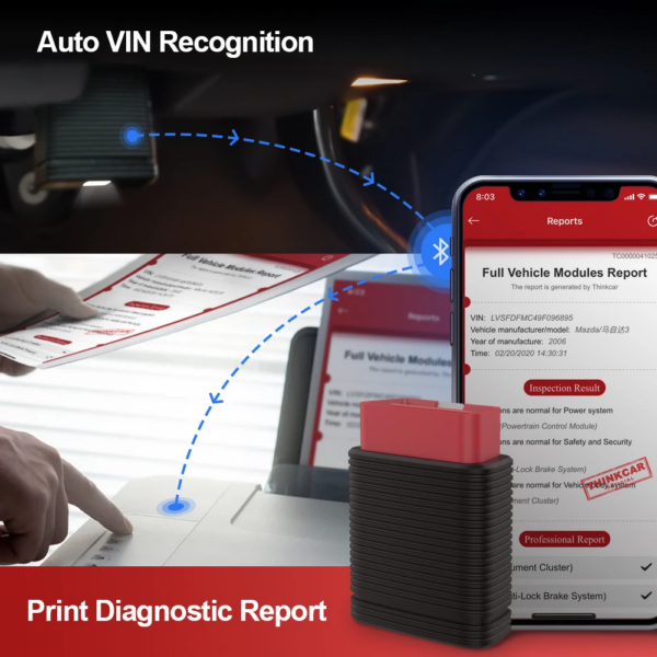 THINKCAR PRO + Diagzone Software Flashed Code Reader Bluetooth OBD-2 Scanner - Image 5