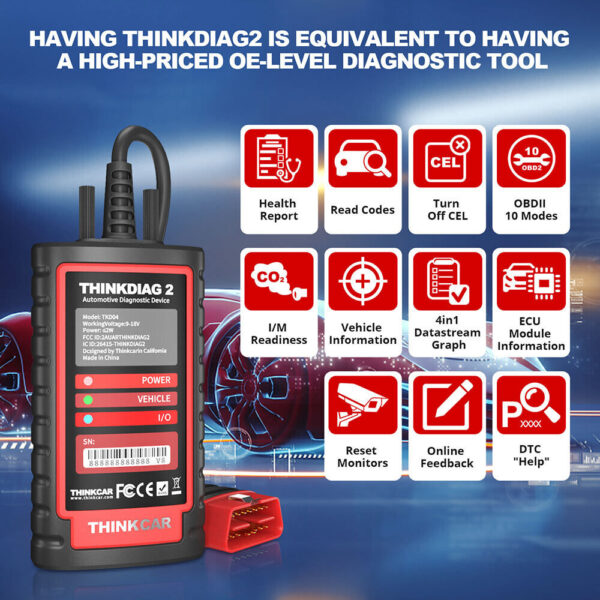 THINKCAR THINKDIAG 2 Bidirectional OBD2 Diagnostic Scanner Full Software free - Image 5