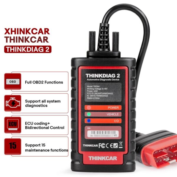 THINKCAR Thinkdiag 2 OBD2 Car Scanner Bidirectional Diagnostic Tool Code Reader - Image 2