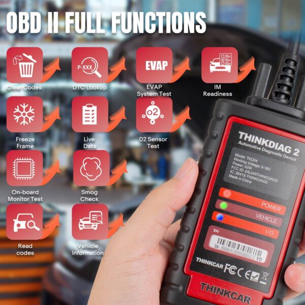 THINKCAR Thinkdiag 2 OBD2 Car Scanner Bidirectional Diagnostic Tool Code Reader - Image 3