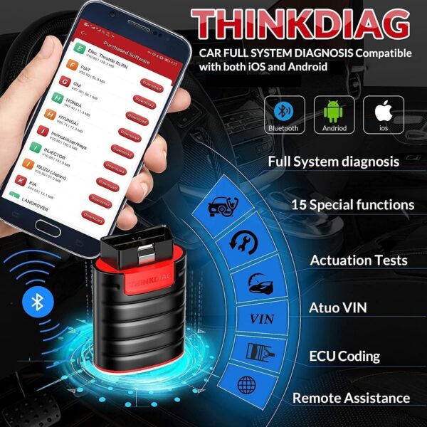 THINKCAR Thinkdiag Bidirectional Free Full Software OBD2 Scanner Diagnostic Tool - Image 3