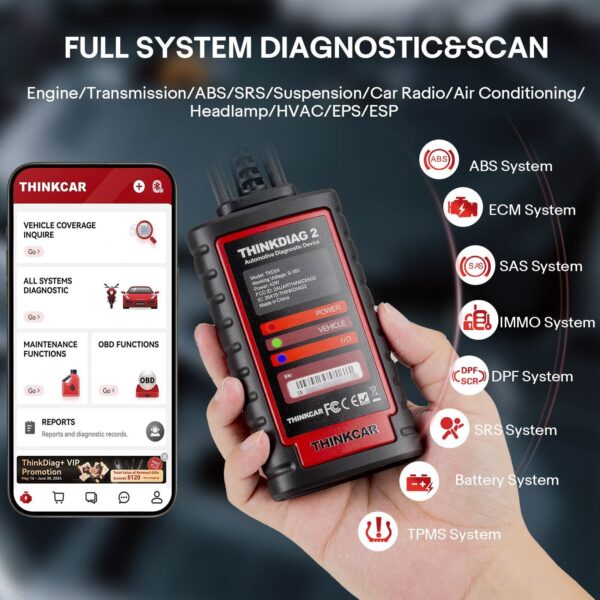 THINKCAR Thinkdiag2 OBD2 Code Scanner All System Bidirectional Diagnostic CAN-FD - Image 6