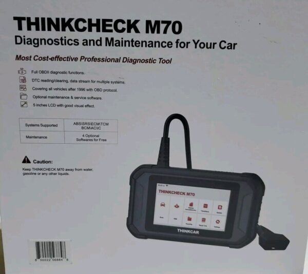 ThinkCheck M70 OBD2 Diagnostic Code Scanner Tool for Passenger Vehicles - Image 3