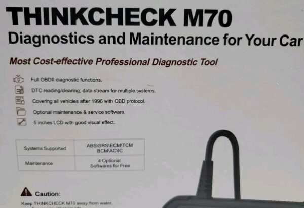 ThinkCheck M70 OBD2 Diagnostic Code Scanner Tool for Passenger Vehicles - Image 4