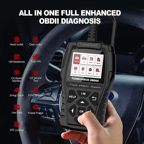 ThinkCheck OBD60 OBD2 Wireless Diagnostic Scanner Tool for Passenger Vehicles - Image 3