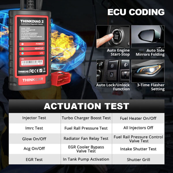 THINKDIAG 2 Bidirectional Diagnostic Tool All Brands Free OBD2 Scanner Coding - Image 3