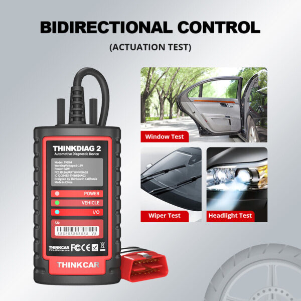 THINKDIAG 2 Bidirectional OBD2 Scanner Diagnostic Tool+G2 TPMS Car Tire Pressure - Image 4