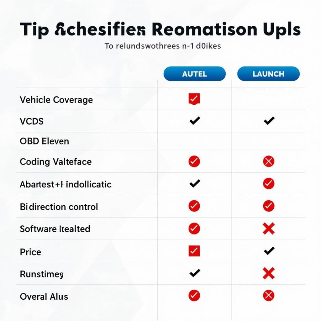 Top Volkswagen Scan Tools Comparison Chart