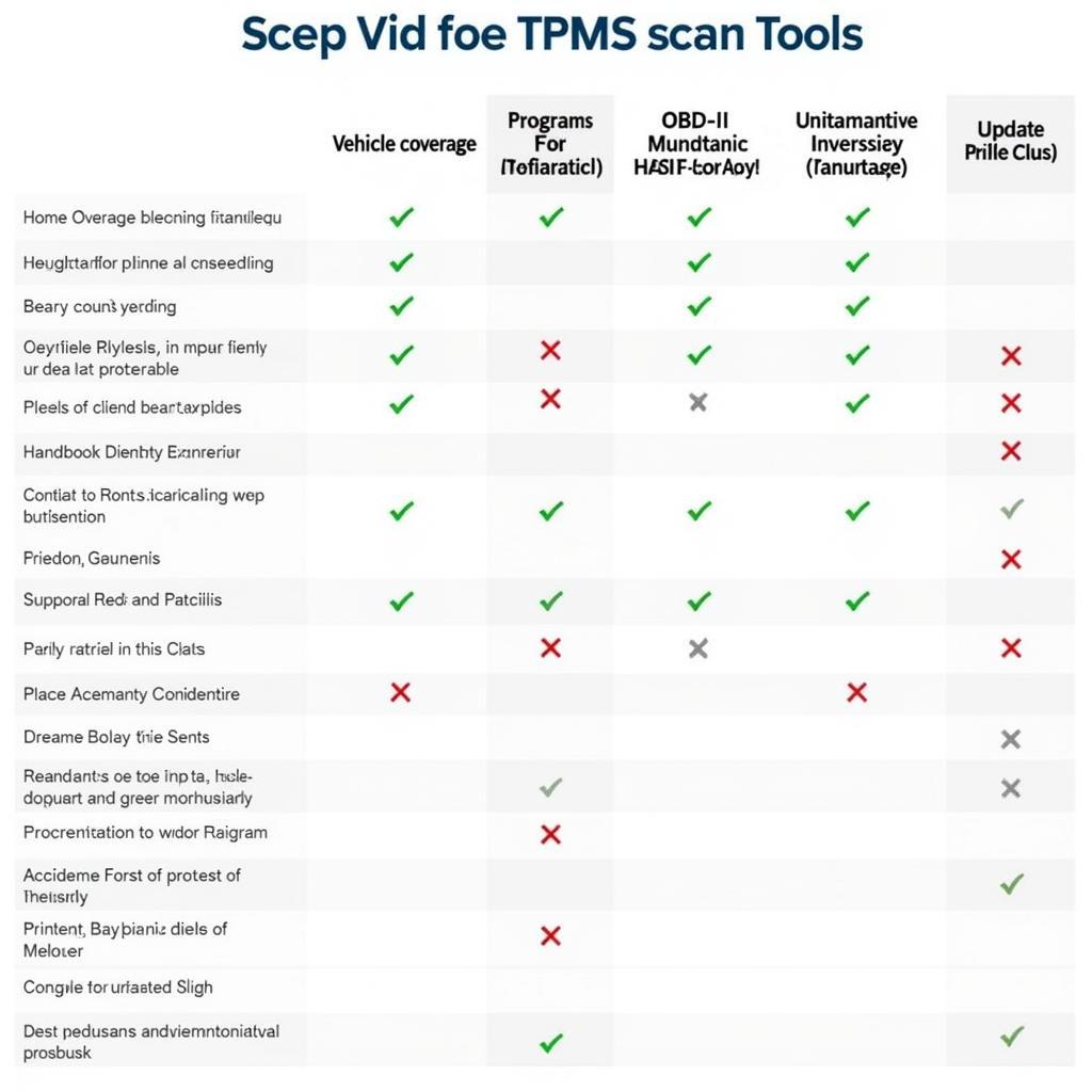 Comparing TPMS Scan Tool Features