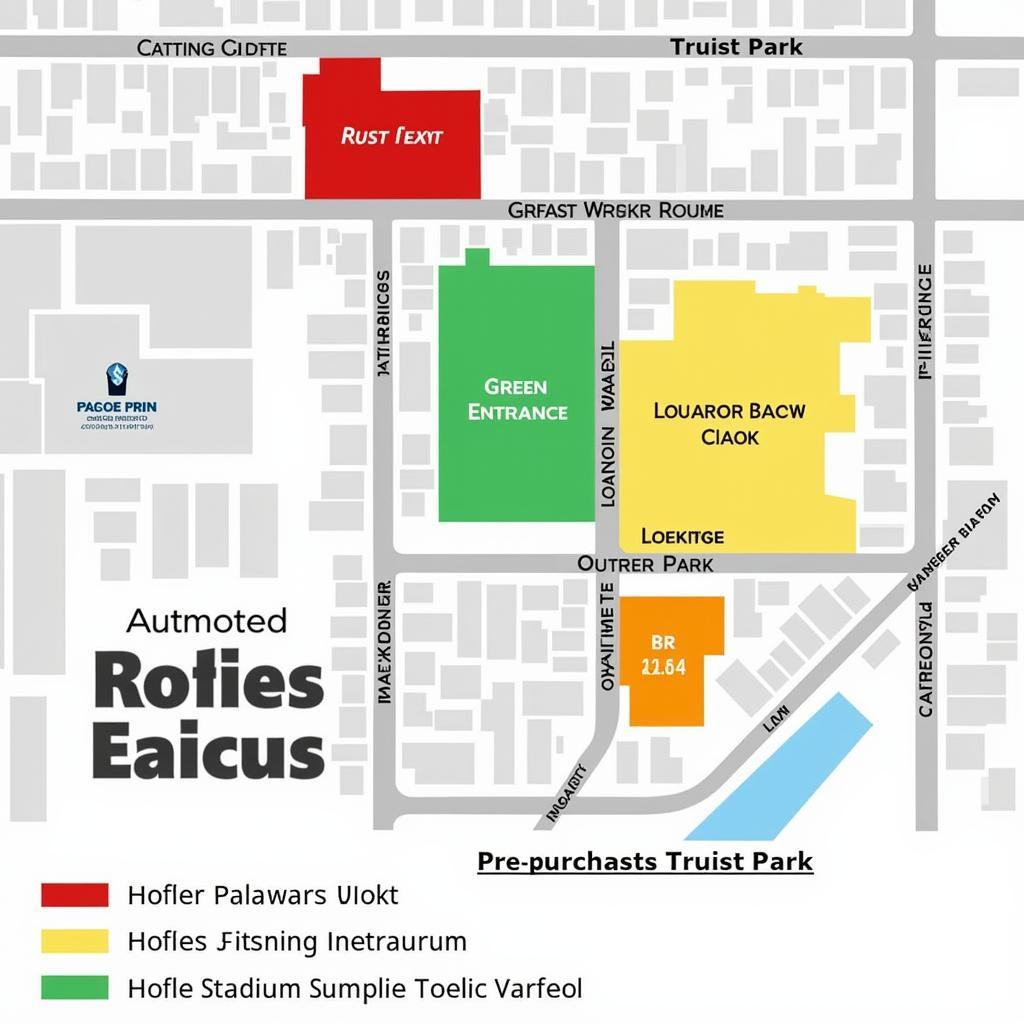 Truist Park Parking Options: A map showing various parking decks and their proximity to the stadium.