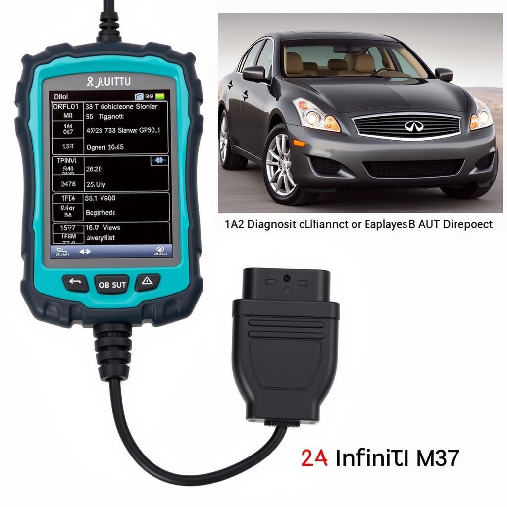 TS501 Autel Performing Diagnostics on an Infiniti M37