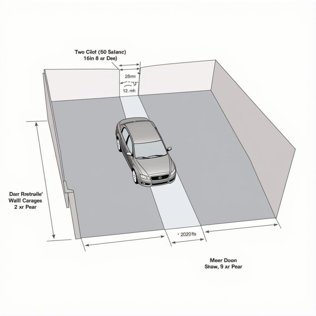 Standard Two Car Garage Dimensions Illustration