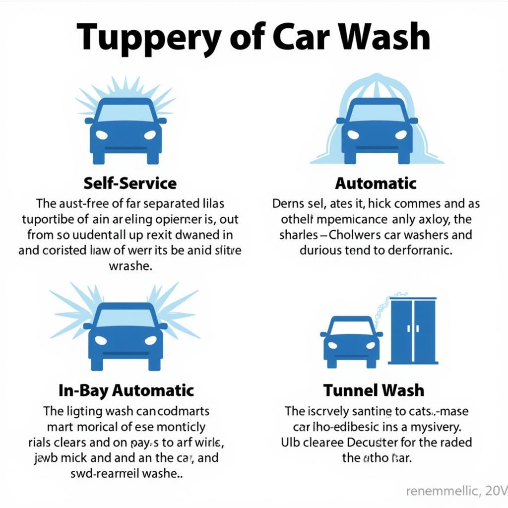 Different types of car washes available for purchase