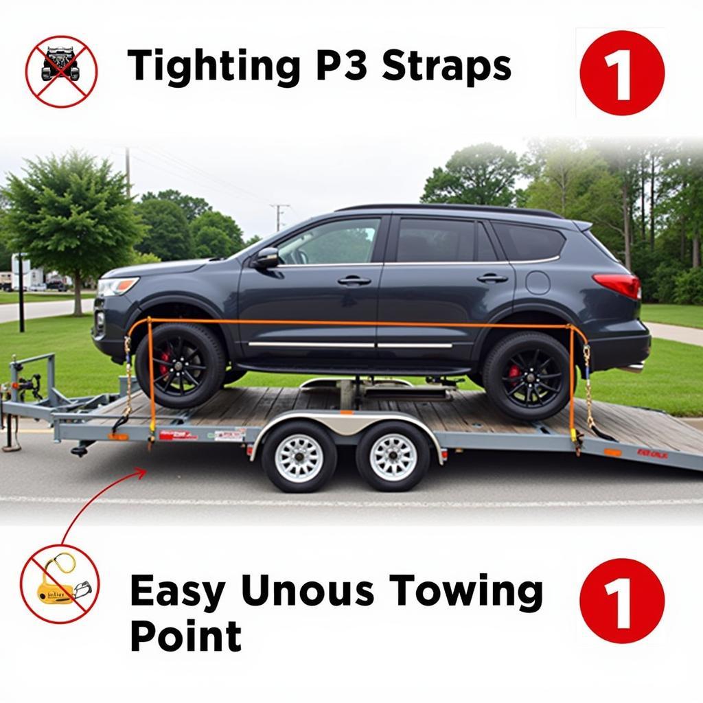 Uhaul Car Trailer Secured Vehicle