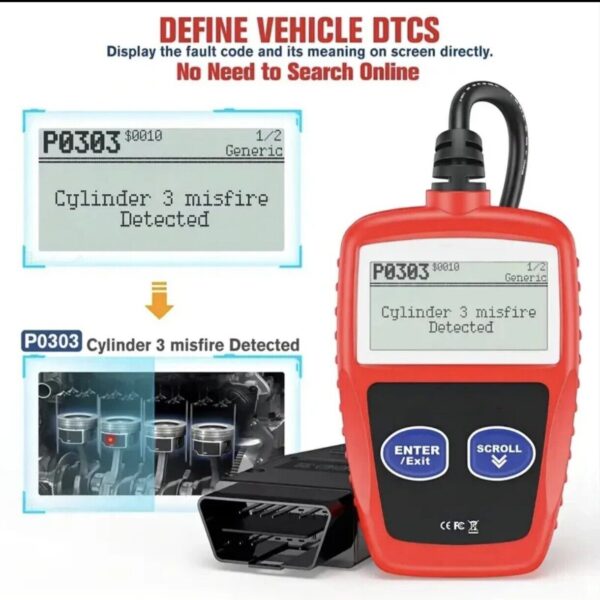 Universal OBD2 Car Diagnostic Tool | Fault Code Eraser | Scanner - Image 3