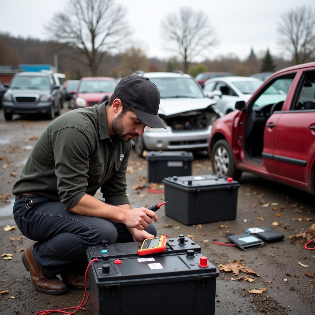 Finding Used Car Batteries in Junkyards