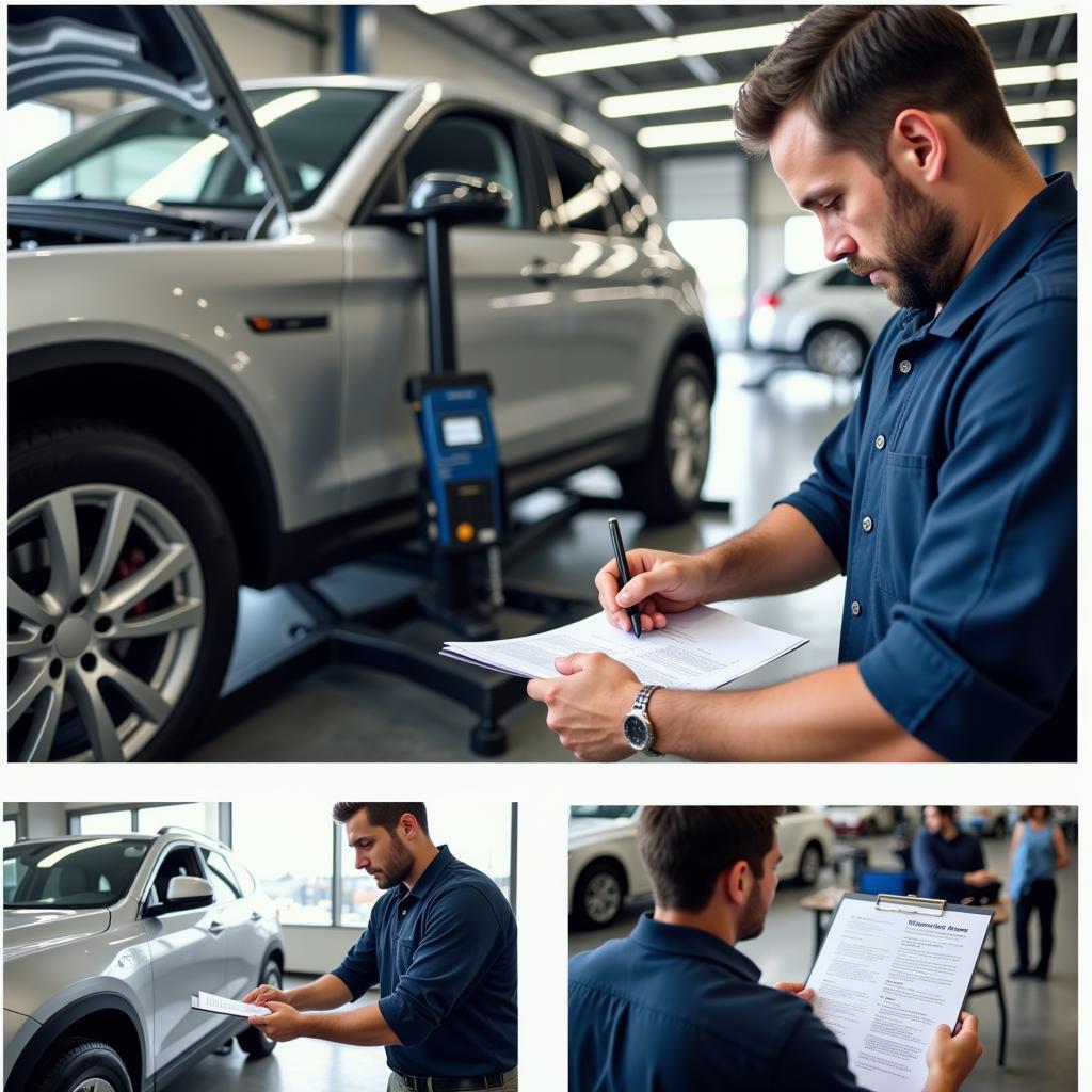 Used Car Inspection and Financing Paperwork