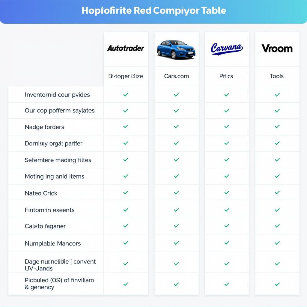 Comparing Popular Used Car Websites