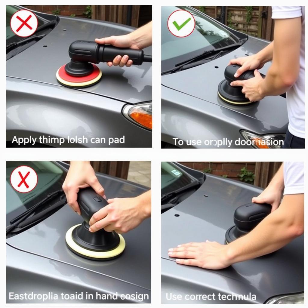 Using a Car Polisher with Correct Technique