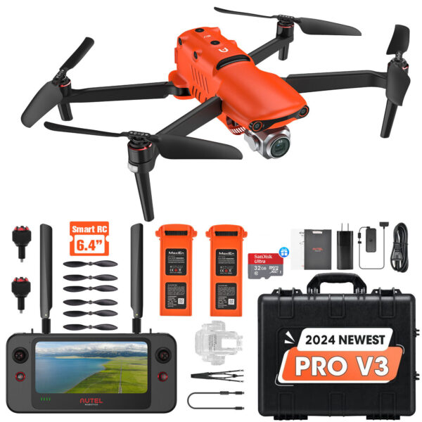 [V3 New!] Autel EVO 2 Pro V3 Rugged Bundle 6K HDR Video Drone 15KM Transmission