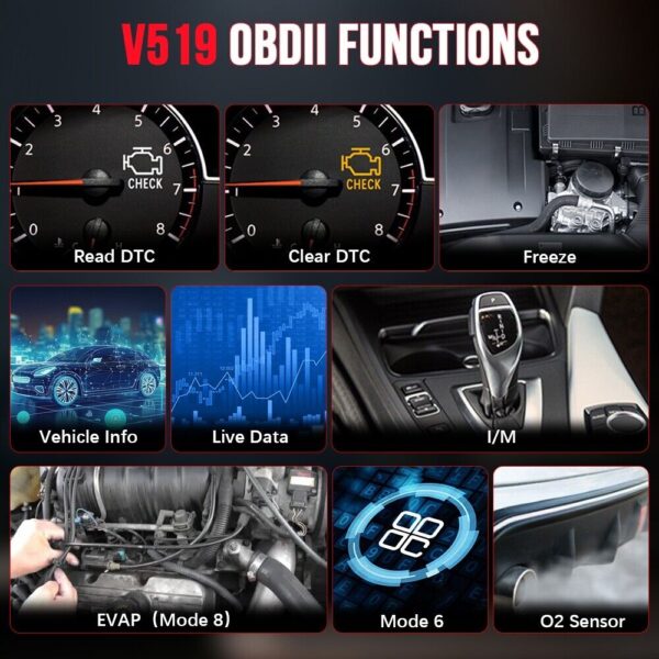 V519 Car Scanner OBD2 Car Fault Diagnosis Tool Engine Fault Code Detector - Image 3