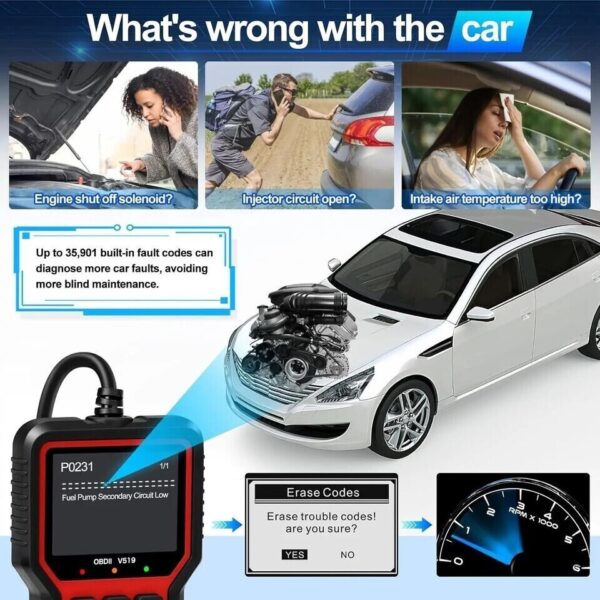 V519 OBD2 Scanner Professional Code Read Engine System Car Diagnostic Tool - Image 6