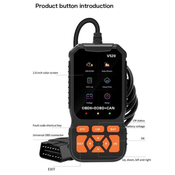 V520 Professional OBD2 Scanner Diagnostic Tool Enhanced Auto Check Engine - Image 6