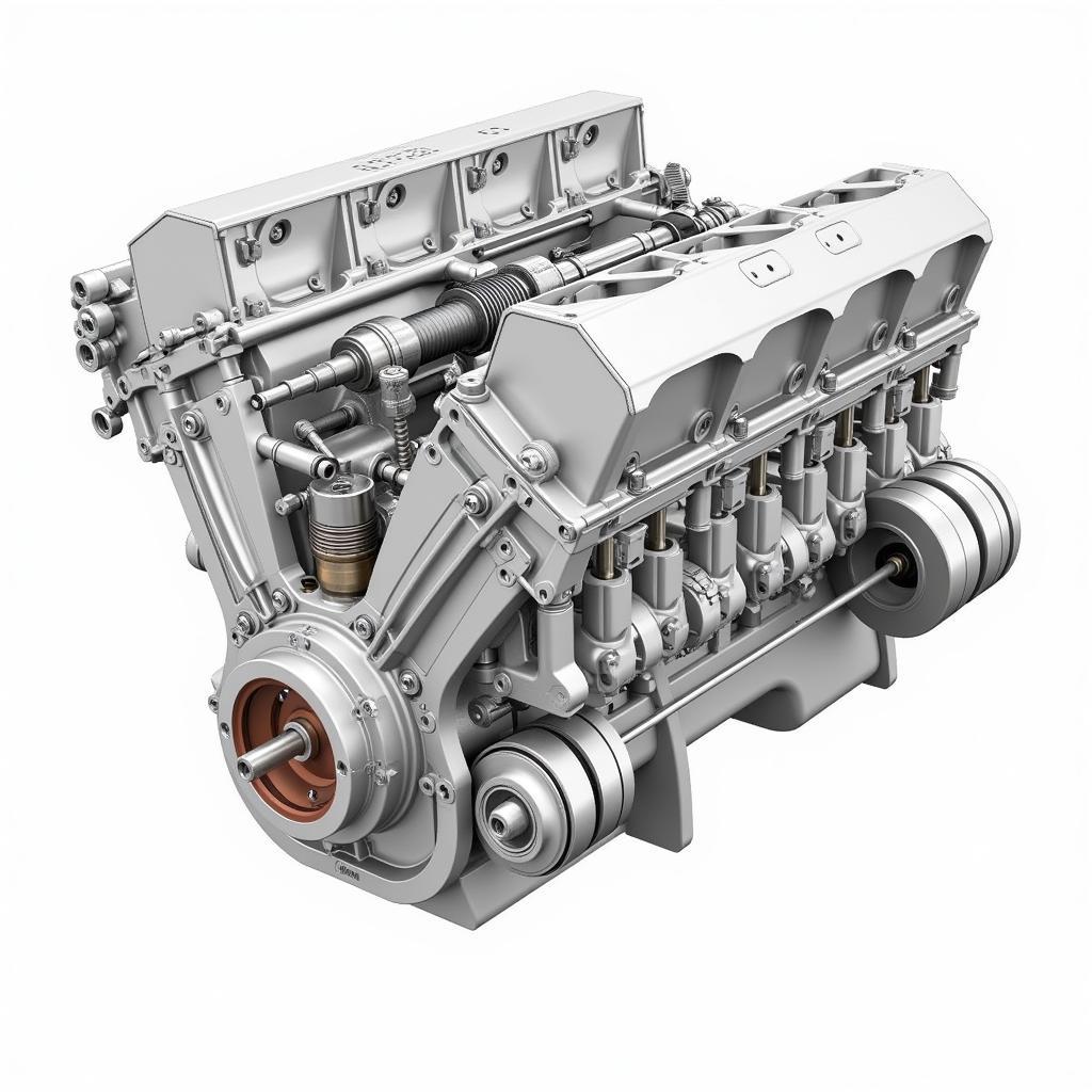 V8 Engine Components Diagram