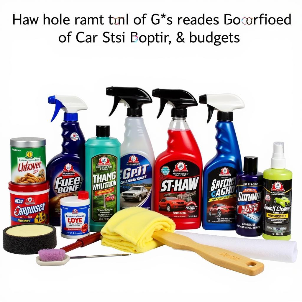 Variety of Car Detailing Products and Supplies