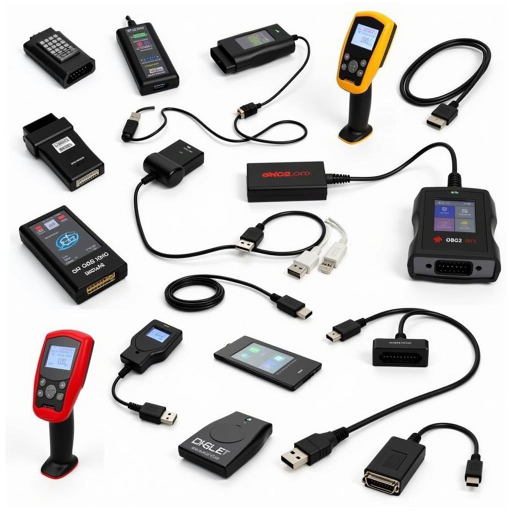 Various OBD2 Scanners and Adapters