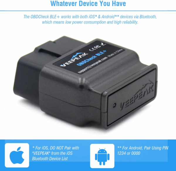 Veepeak OBDCheck BLE+ Bluetooth 4.0 OBD2 Scanner for iOS & Android, Car... - Image 2