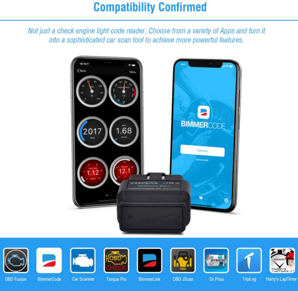 Veepeak OBDCheck BLE+ Bluetooth 4.0 OBD2 Scanner for iOS & Android, Car... - Image 3