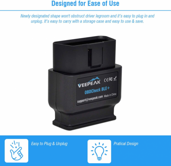 Veepeak OBDCheck BLE+ Bluetooth 4.0 OBD2 Scanner for iOS & Android, Car... - Image 4